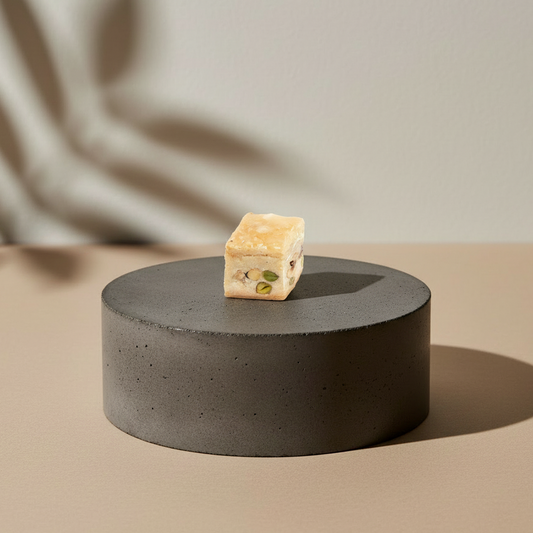 Baklawa Nuts on concrete pedestal